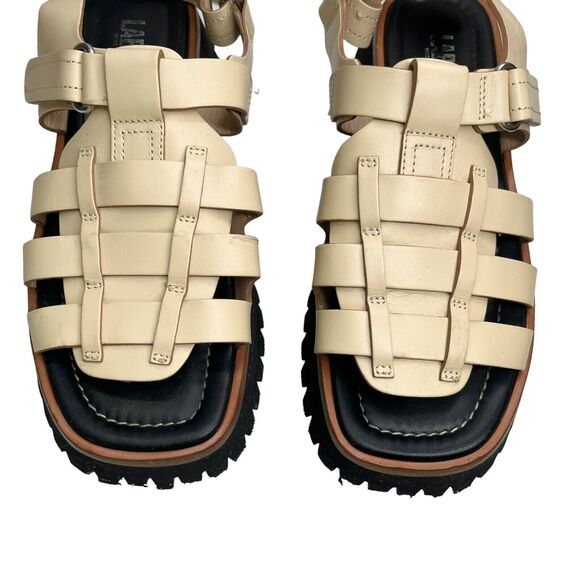 Labucq Cream Platform Sandals - Picture 5 of 16